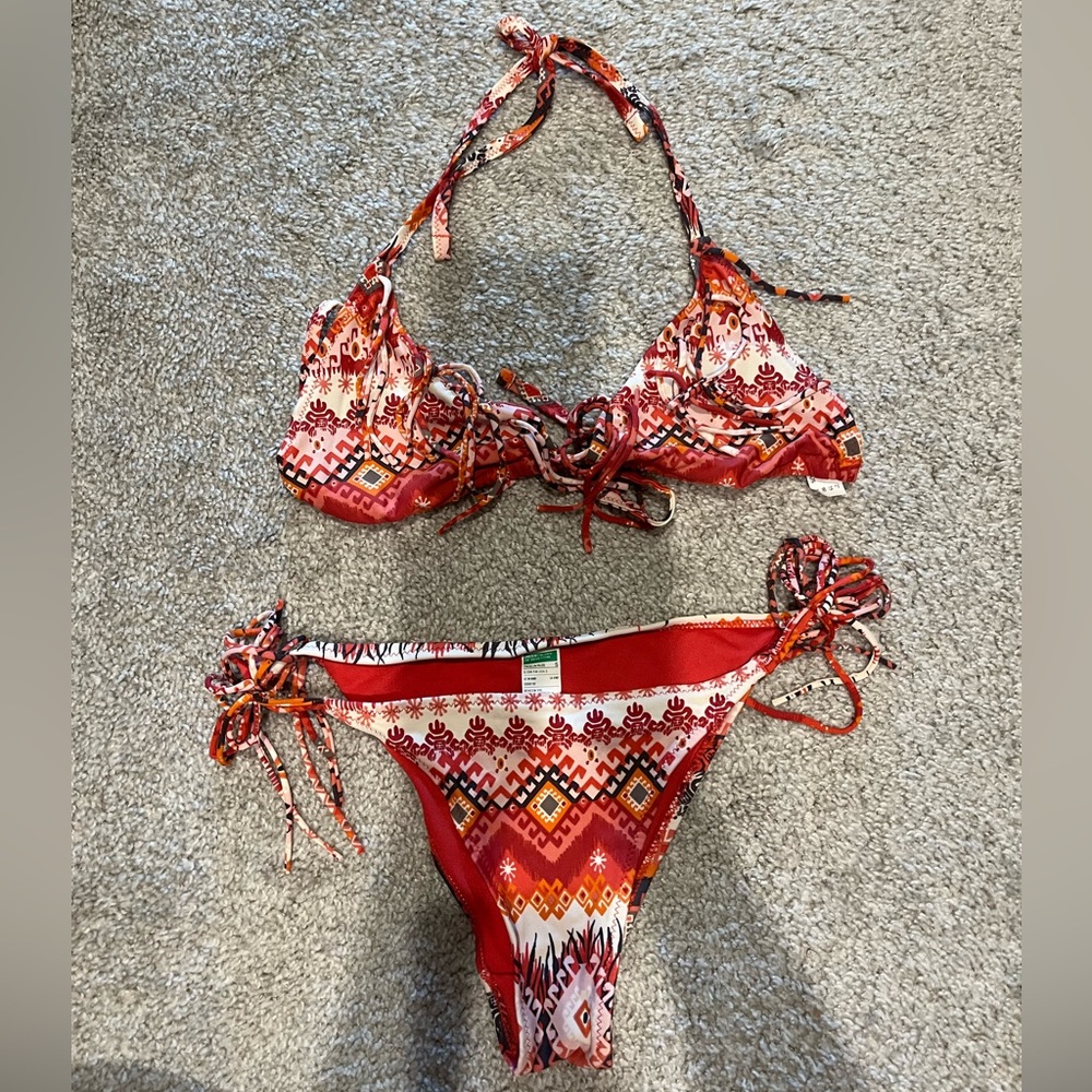 Undercolors Of Benetton fringe Bikini Set Size S